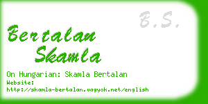 bertalan skamla business card